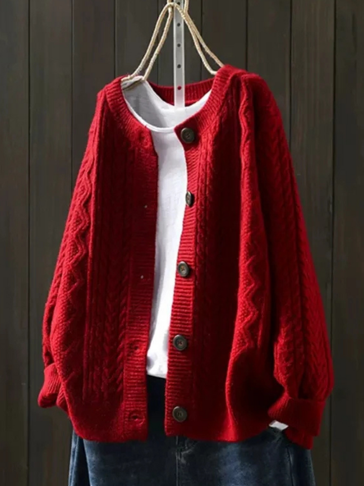 Lorena -  Comfortable Cable Cardigan