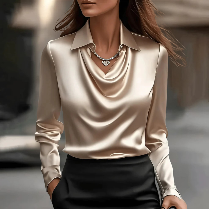 Fiona-Elegant Satin Blouse