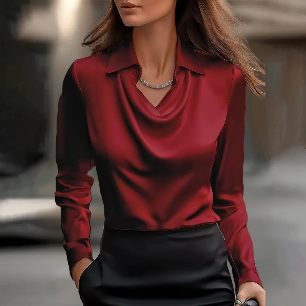 Fiona-Elegant Satin Blouse