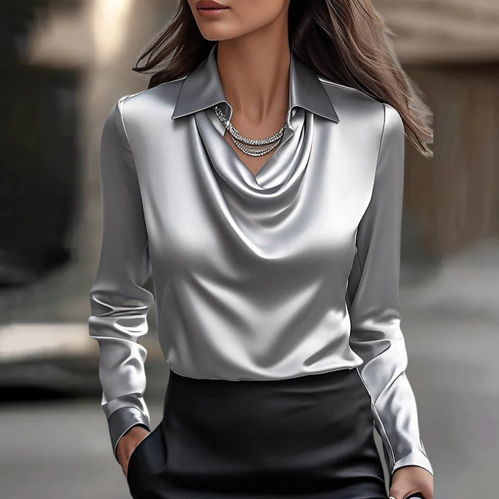 Fiona-Elegant Satin Blouse