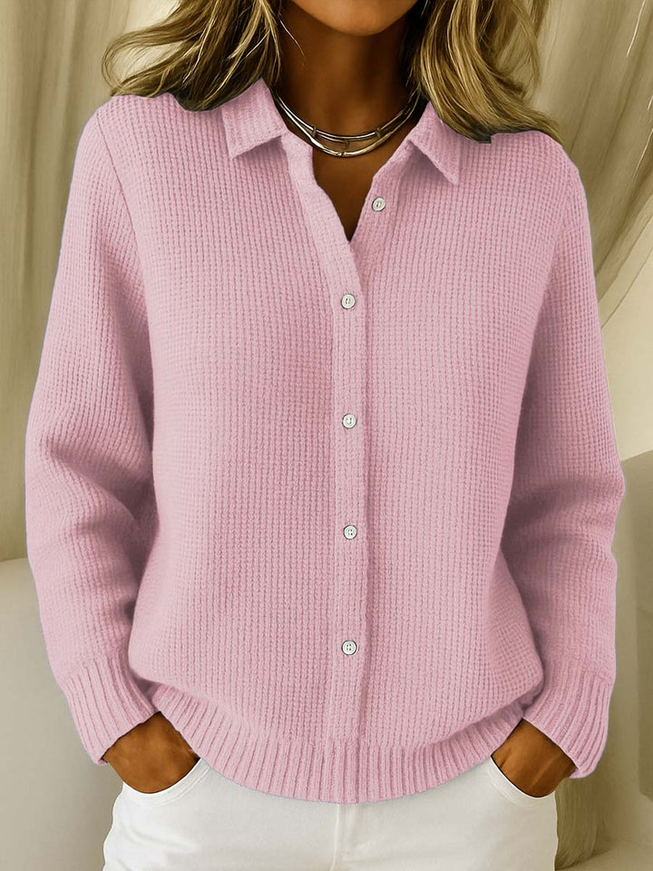 Elaine-Classic Knit Button Cardigan