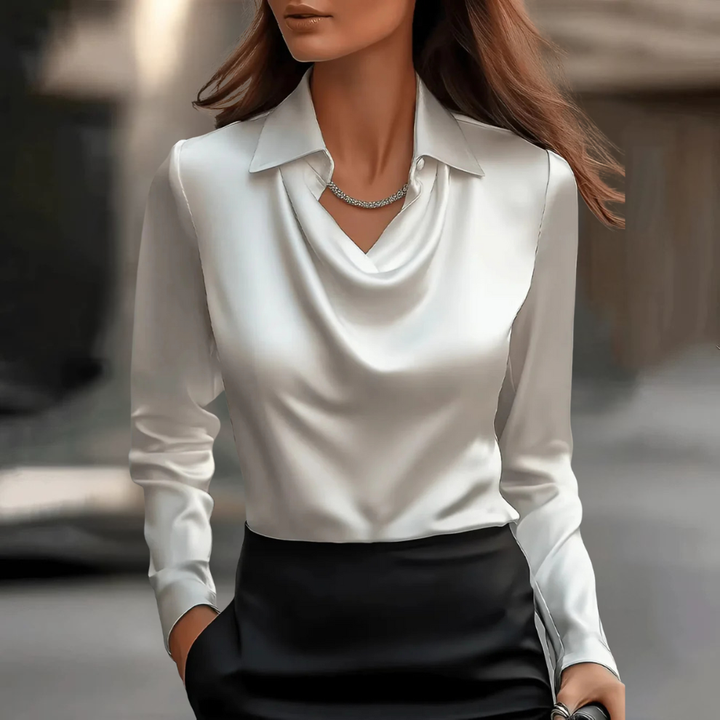 Fiona-Elegant Satin Blouse