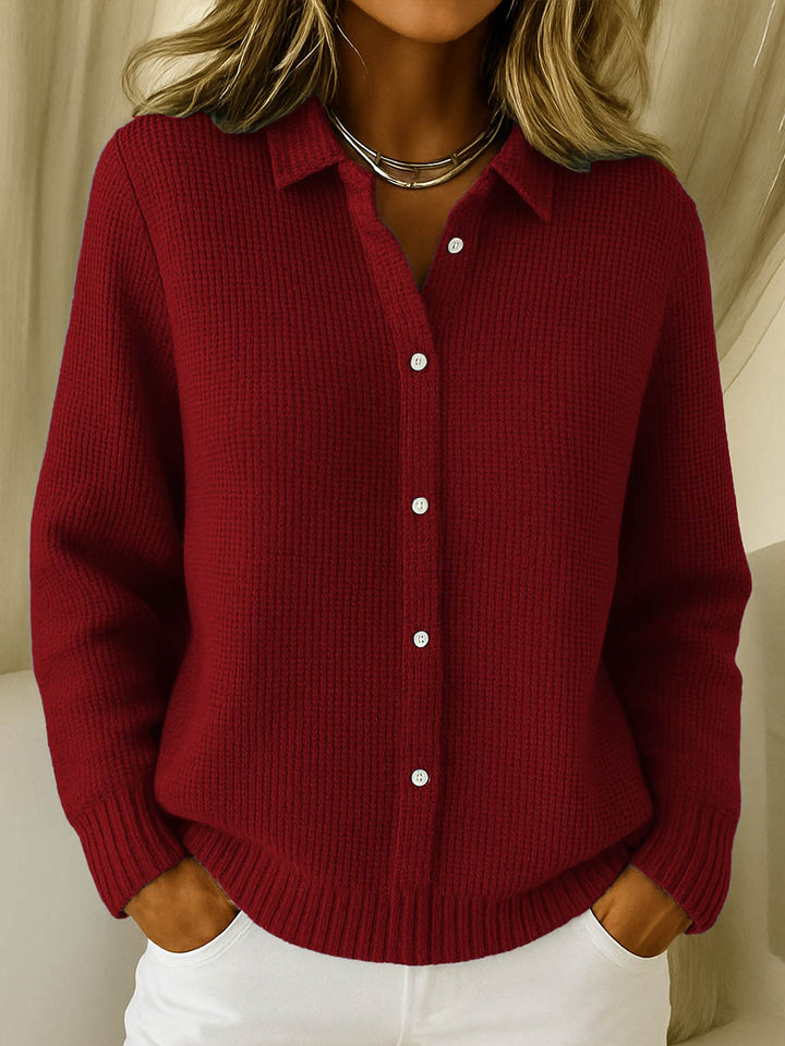 Elaine-Classic Knit Button Cardigan