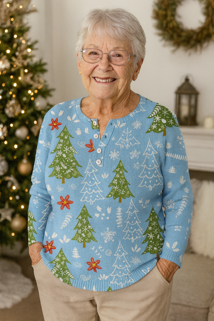 Winter Grace Button Knit