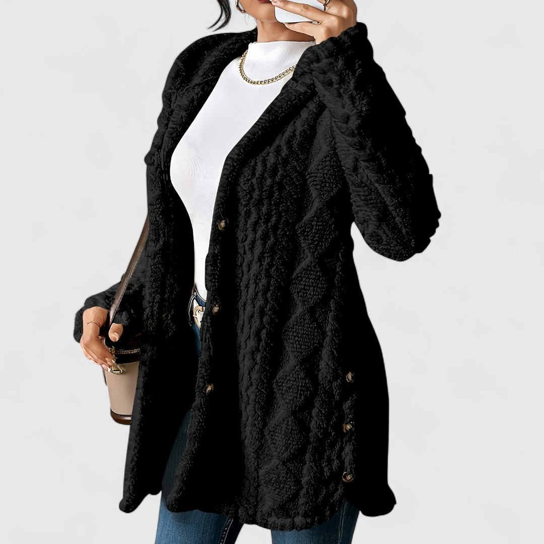 Krisha - Plush Hooded Cardigan