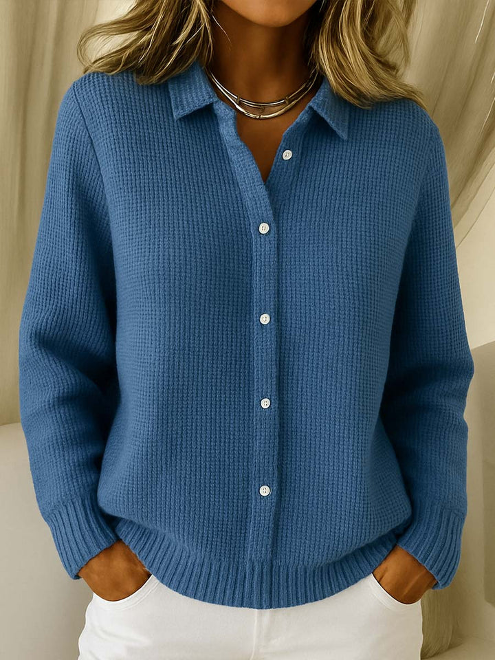Elaine-Classic Knit Button Cardigan